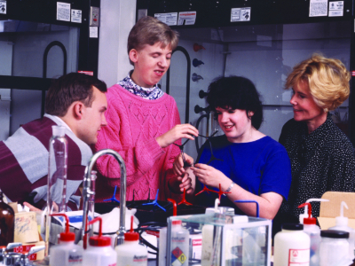 Sheryl engages with scholars at Summer Study early years.