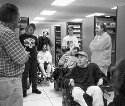 Photo of DO-IT Scholars get a tour of the main computer facility