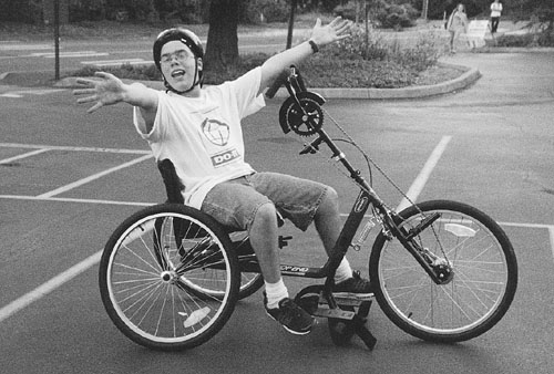 Picture of Jacob on a bike.