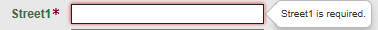 example of error pop-over