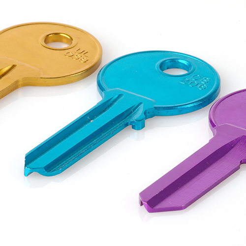 colorful keys on a white background