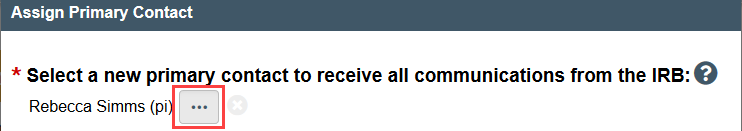 screenshot of the ellipsis button in the Assign Primary Contact window
