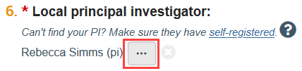 screenshot of the ellipsis button