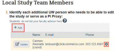 Managing Study Access-Update Study Team-Add or Remove - UW Research