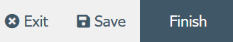 screenshot of the finish button