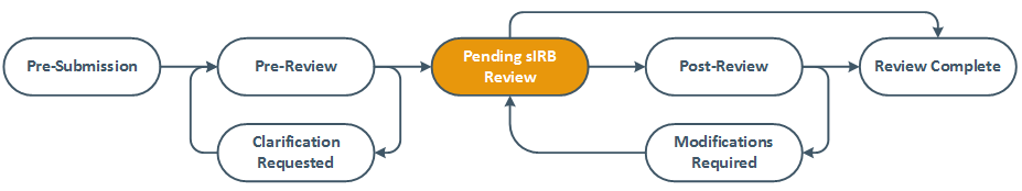 diagram showing pending sIRB review