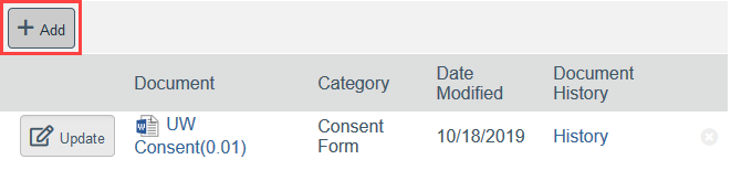 screenshot of add document button