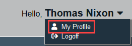 My Profile link
