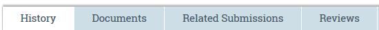 tabs that display for reports of new information