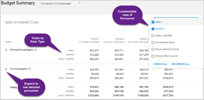summary salary