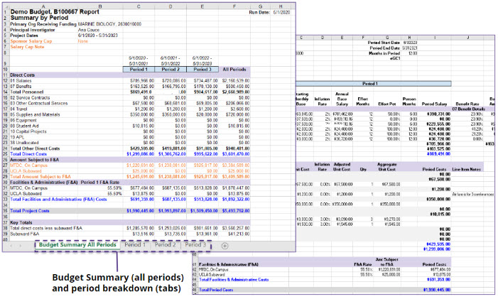 budget export example