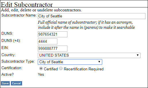 edit subcontractor dialog