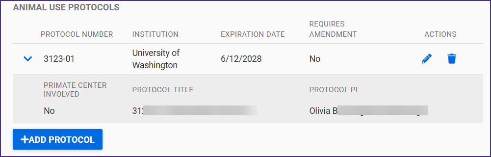 protocol table entry example