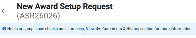 Awards Campus Holds message