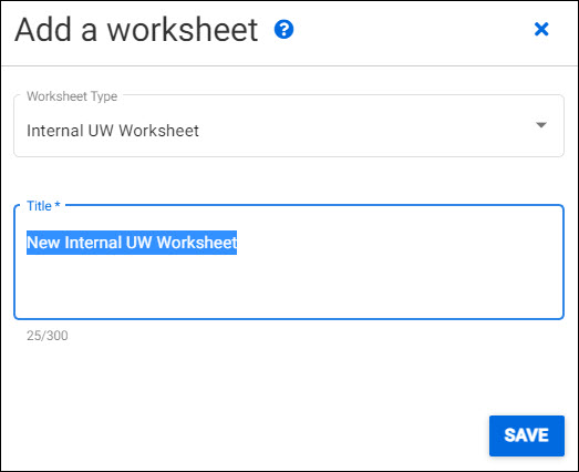 Adding a budget worksheet