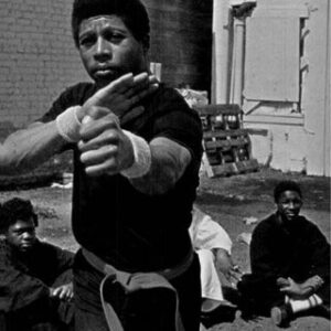 Steve McCutchen, martial arts instructor for the Black Panther Party for Self-Defense Black Belt Magazine, August 1975 edition.