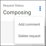 more actions menu with delete request option