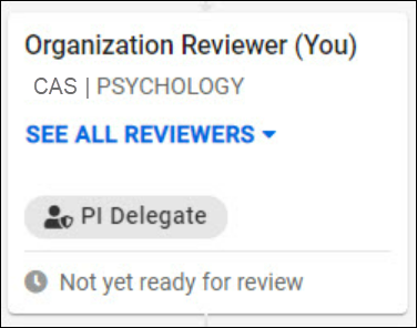 Organization Reviewer with PI Delegation