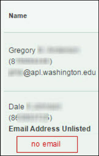 Personnel name column without email
