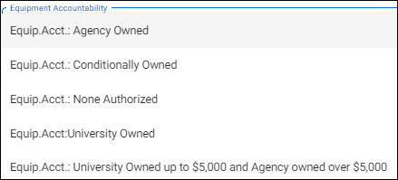 Terms and Conditions form Equipment Accountability