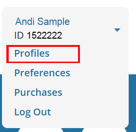 Profiles selection outlined in red.