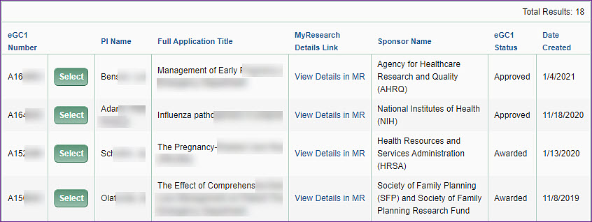 create advance request list of eligible e g c ones