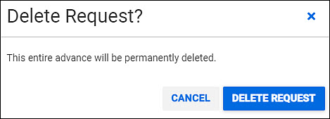 delete advance confirmation dialog