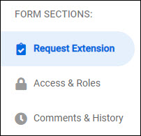 advance extension left navigation menu