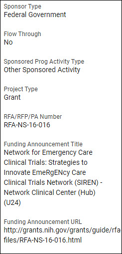advance parent application details panel lower half