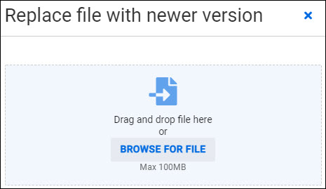 advance attachment replacement dialog