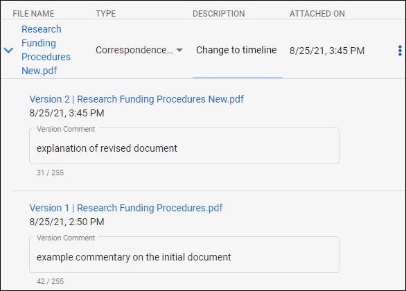 advance attachment versions