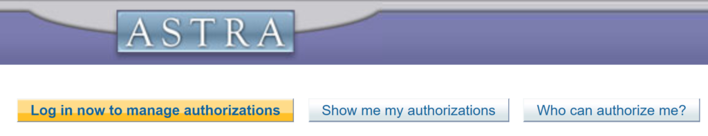 Manage authorizations in ASTRA