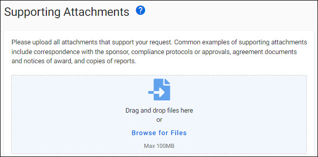 awards supporting attachments add files section