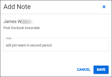 add personnel note dialog