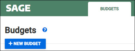 create new budget button