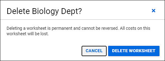 delete a worksheet confirmation dialog