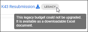 chip and download link for legacy budgets not upgraded 
