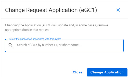 more actions change request application eGC1