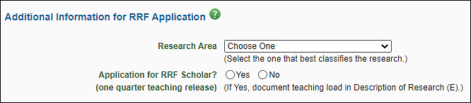 E G C one additional information for an R R F application