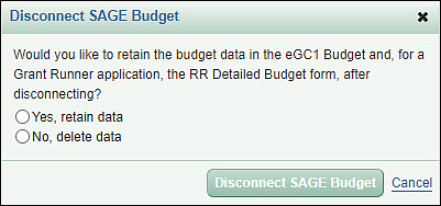 E G C one disconnecting a budget