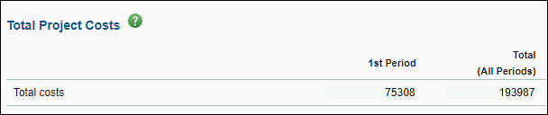 e g c 1 total project costs section