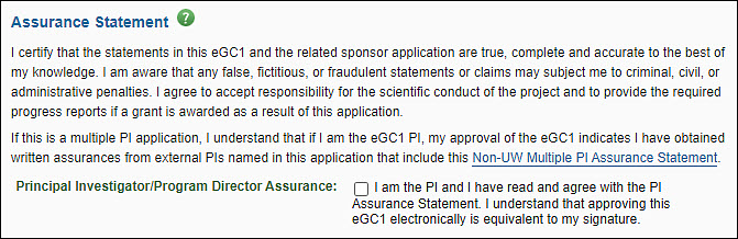 e g c 1 P I assurance statement