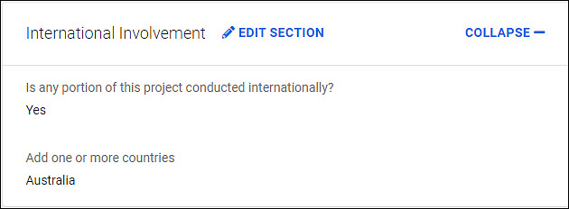 E G C one international involvement summary