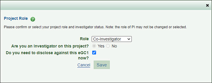 add your project role