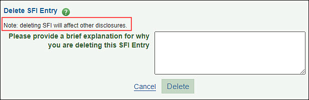 s f i delete confirmation
