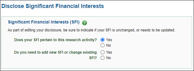 does s f i pertain question