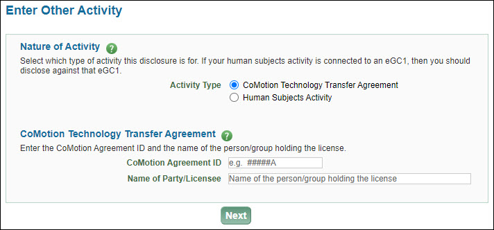 other activities comotion fields