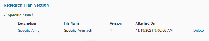 attachment information