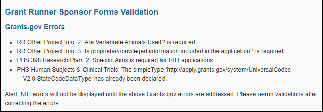 grant runner check for errors example
