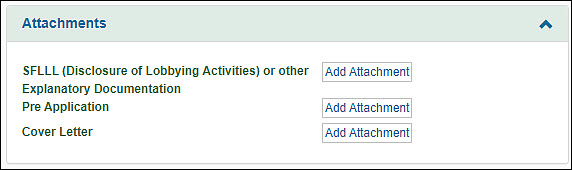 form S F 424 attachments